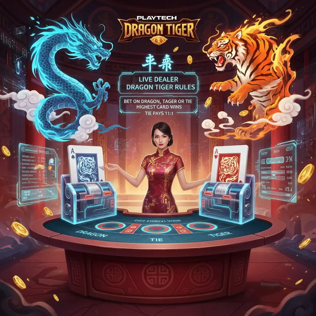 Live dealer dragon tiger rules - Playtech